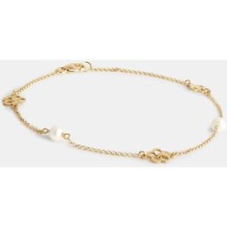 El Corte Inglés Pulsera de niña Infinito de oro y perlas. Blanco