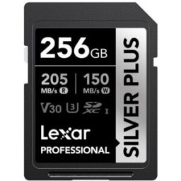 Lexar Tarjeta de memoria SD Professional Silver Plus 256GB V30 UHS-I. Negro / Plata