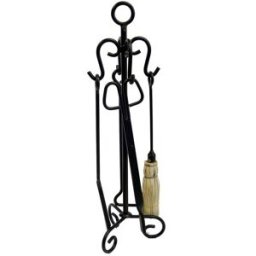 Imex El Zorro Conjunto Accesorios Chimenea 4 Pzas Argolla. Negro