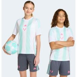 Adidas Camiseta de niños Messi . (14 años) Blanco / Azul