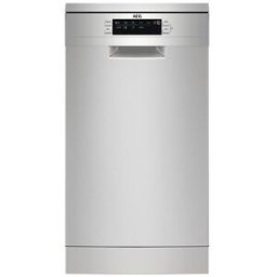 AEG Lavavajillas 9 servicios, 45 cm - FFB62427ZM. Inox antihuellas