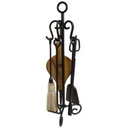 Imex El Zorro Conjunto Accesorios Chimenea 5 Pzas Argolla. Negro