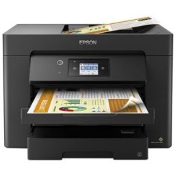Epson Impresora Multifunción tinta WorkForce WF-7830DTWF, Wi-Fi, Fax e impresión A3. Negro