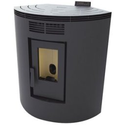 FM CALEFACCIÓN Estufa Pellets Aire Rinconera BP-100R. Negro