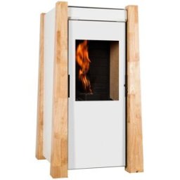 Ecoforest Estufa pellet Keops Blanca 9,5Kw. Blanco / Madera