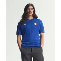 Adidas Camiseta de hombre Italia Retro 1970 . (XL) Azul