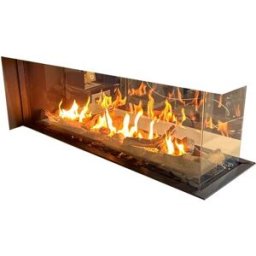 NORA FLAMES Chimenea Gas LPG Pano 1100 Modelo Separador de Ambientes. Negro