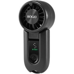 Sogo Ventilador de mano VEN-SS-21150-B portable Fan Rechargeable BLDC 3w. Negro
