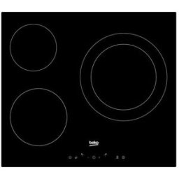 Beko Placa vitrocerámica 3 zonas de cocción - HIC63402T. Negro