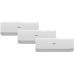 HAIER Aire acondicionado Multisplit 3x1 Inverter con 2.236 frig-h + 2.236frig-h + 3.010 frig-h - TIDE 25+25+35-55 PREMIUM. Blanco