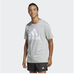 Adidas Camiseta de hombre Essentials Single Jersey Big Logo . (M) Gris