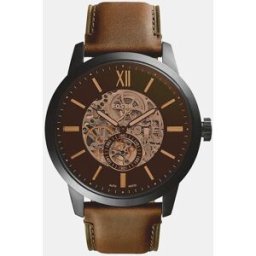 Fossil Reloj de hombre townsman de piel. Marrón