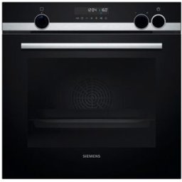 Siemens Horno multifunción con aporte de vapor pulseSteam - HR538ABS1 (Reacondicionado Grado B). Negro/Inox