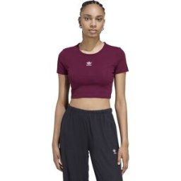 Adidas Camiseta de mujer Trefoil Essentials Originals. (XS) Burdeos