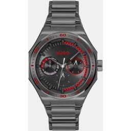 HUGO Reloj de hombre Grail Sport 1530401 multifunción de acero gris. Gris