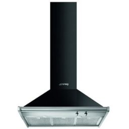SMEG Campana decorativa 4 velocidades - KD90HNE. Negro