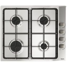 Teka Placa de gas con 4 quemadores y parrillas esmaltadas - E-60.3 40 NAT. Acero Inox