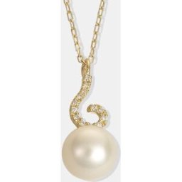 El Corte Inglés Colgante de oro, diamantes y perla. Blanco