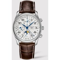 Longines Reloj de hombre L26734783 The Master Collection automático de piel marrón. Plateado
