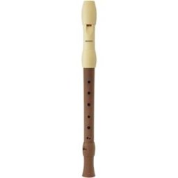 Hohner Flauta dulce soprano B95840 Madera-Plastico Marfil, Barroca. Blanco