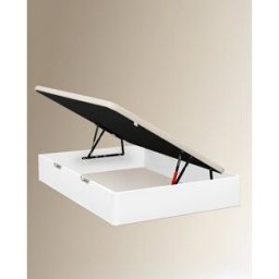 Sonpura Canapé abatible de madera con apertura lateral Stela Lateral . (Cama 90 x 190 cm) Blanco
