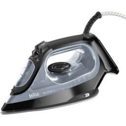 Braun Plancha de vapor TexStyle 3 SI3055BK 2400 W con suela bidireccional SuperCeramic. Negro