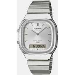 Casio Reloj Vintage Collection AQ-240E-7AEF de acero plateado. Plateado