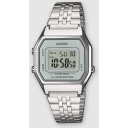 Casio Reloj de mujer de Collection LA680WEA-7EF Vintage Dig Mid Size. Plata