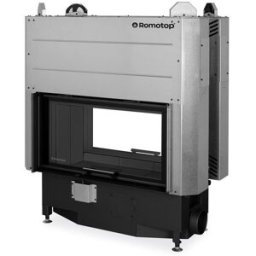 ROMOTOP Chimenea Leña Heat DC85-47 Túnel Doble Cara. Negro / Gris