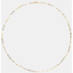 El Corte Inglés Collar eslabones de oro y perla. Blanco