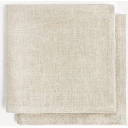 El Corte Inglés Set 2 servilletas lino Sidney . (50 x 50 cm) Natural