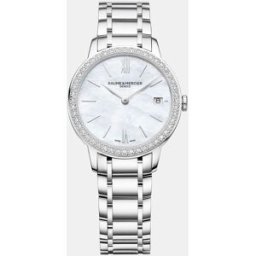 Baume & Mercier Baume & Mercier - Reloj de mujer Classima M0A10478 de acero y diamantes. Plata