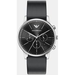Giorgio Armani Reloj de hombre ar11774 de piel con cierre de hebilla. Negro