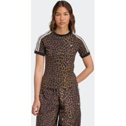 Adidas Camiseta de Mujer Leopard Cali Originals. (XS) Estampado