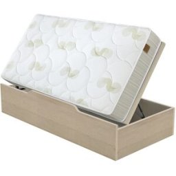Flex Conjunto colchón muelles continuos Chelsea + canapé apertura Lateral . (Cama 90 x 190 cm) Natural