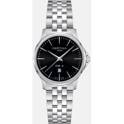 Certina Reloj de mujer DS8 C0450101105100 de acero gris. Negro
