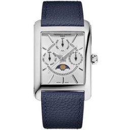 Frederique Constant Reloj de hombre classics fc-265s4c6 cuarzo classics carree calendar moonphase esfera plata caja de acero. Azul