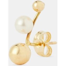El Corte Inglés Piercing individual derecho de oro y perla. Blanco
