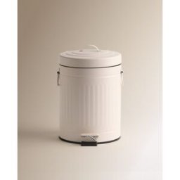 El Corte Inglés Papelera de baño con pedal retro . (5 litros) Blanco roto