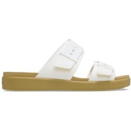 Crocs Sandalias de mujer Brooklyn Buckle Low W . (39) Marrón / Blanco roto