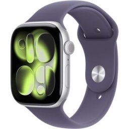 Apple Watch Series 11 GPS + Cellular 46mm Aluminio plata con Correa Deportiva Niebla Lila (S-M). Aluminio Plata