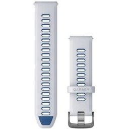 Garmin Correa para reloj Forerunner 265 Quick Release 22mm Silicona . Blanco / Azul