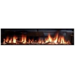 NORA FLAMES Chimenea Gas Natural Pano 2000 Frontal. Negro