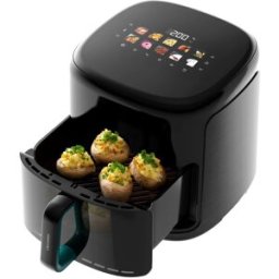 Cecotec Freidora sin aceite Cecofry&Grill Smokin'Prime 8500 con doble resistencia,capacidad de 8.5 litros. Negro