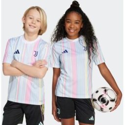 Adidas Camiseta de niños Juventus FC 2025-2026 Calentamiento . (14 años) Blanco