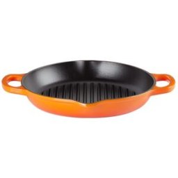 Le Creuset Parrilla redonda alta de hierro fundido . Volcánico