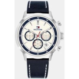 Tommy Hilfiger Reloj de hombre Kent 1710751 de piel azul. Crema