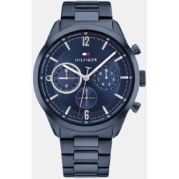 Tommy Hilfiger Reloj de hombre 1791945 multifunción de acero azul. Azul marino