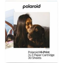 Polaroid Cartucho de papel para impresora fotográfica Hi-Print 3×3, 30 hojas. Blanco