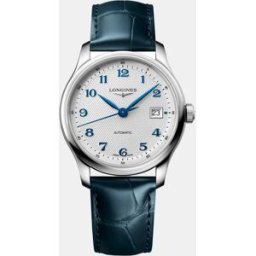 Longines Reloj de hombre Master L29494732 automático de piel azul. Plateado